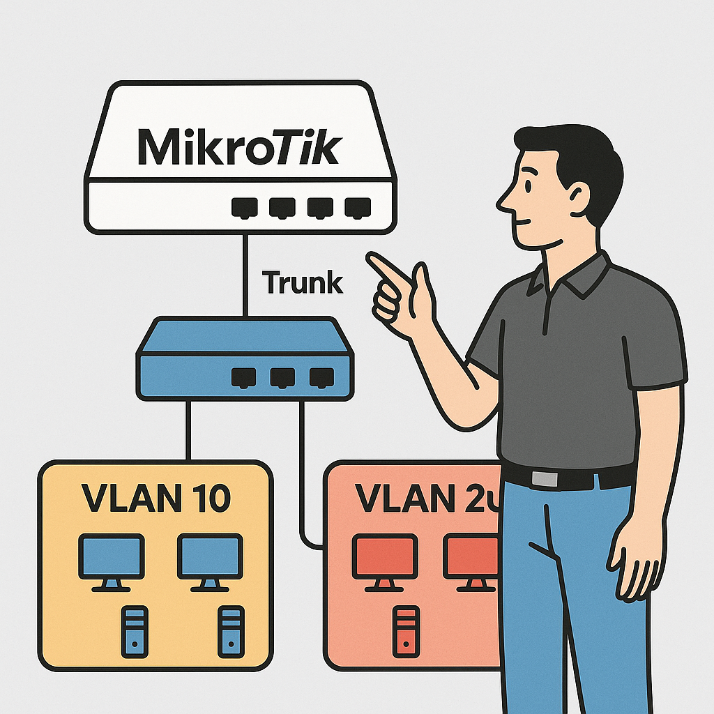Настройка vlan mikrotik